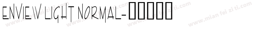 Enview Light Normal字体转换